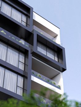 تصویر رندرجزییات نما پروژه ساختمان فاروس