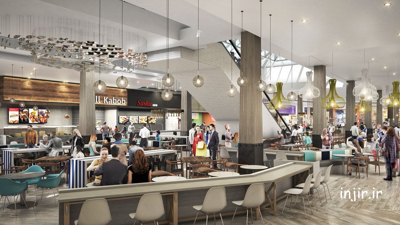 تصویری از طرح یک فود کورت 12