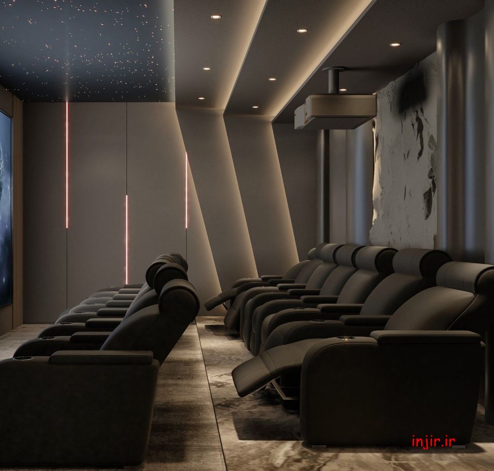 تصویری از طراحی یک سینما خصوصی 02