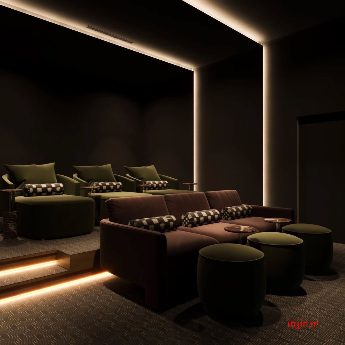 تصویری از طراحی یک سینما خصوصی 03
