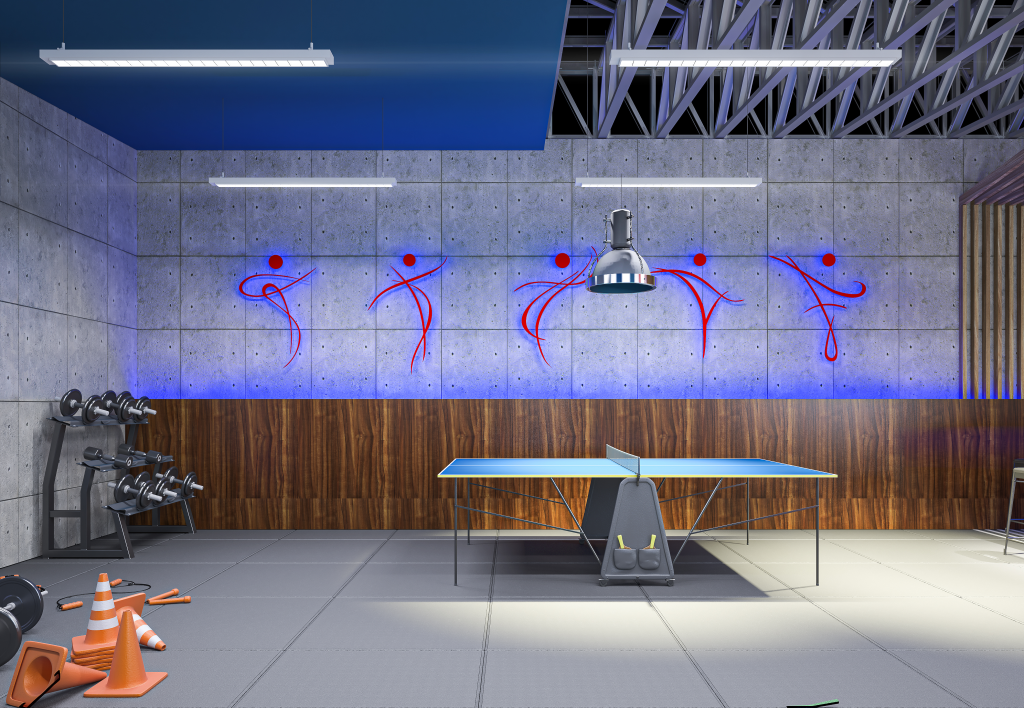 طراحی داخلی باشگاه ورزشی