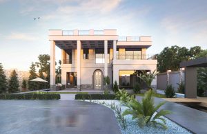 تصویر رندر نما پروژه ویلا سرخه
