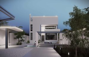 تصویر رندر روبرو نما در پروژه آبسرد یک